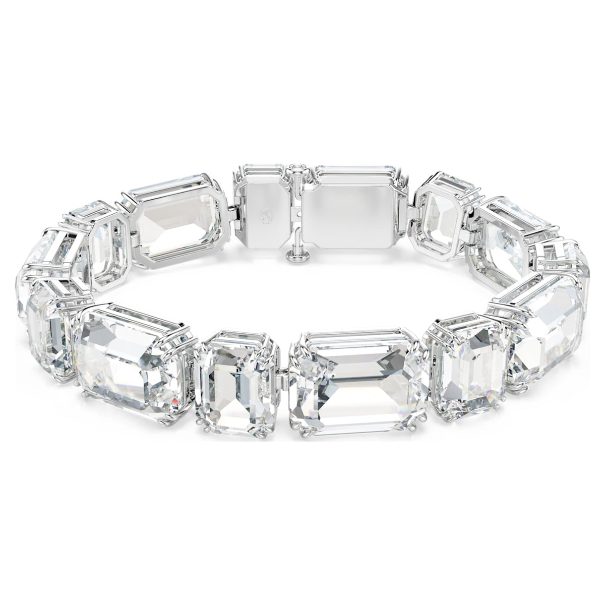 Swarovski Millenia bracelet with white octagon-cut accents and rhodium plating