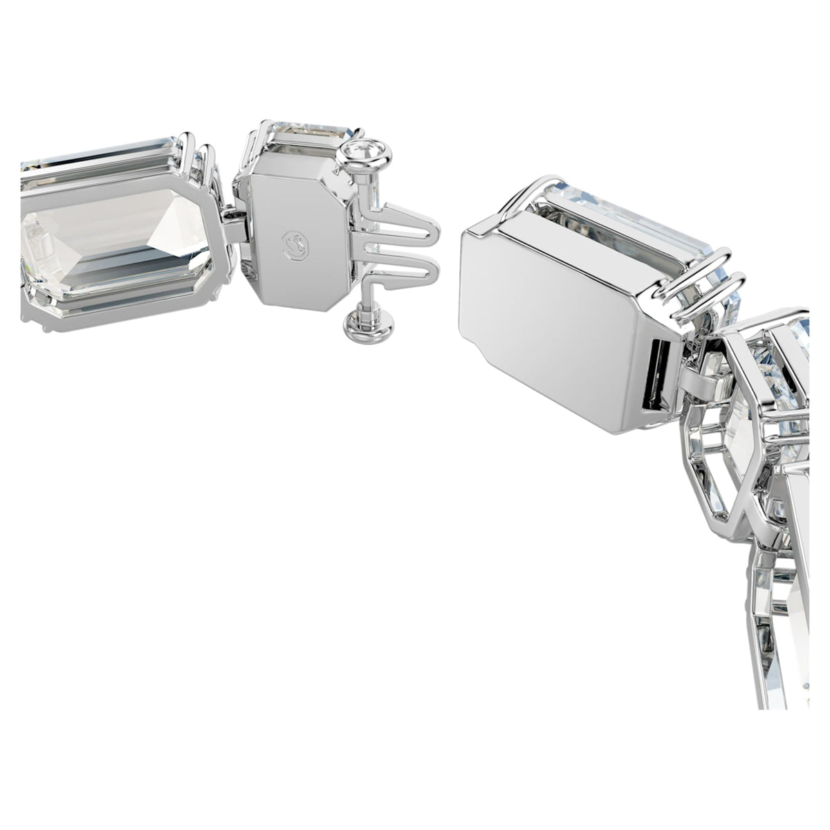 Swarovski Millenia bracelet with white octagon-cut accents and rhodium plating