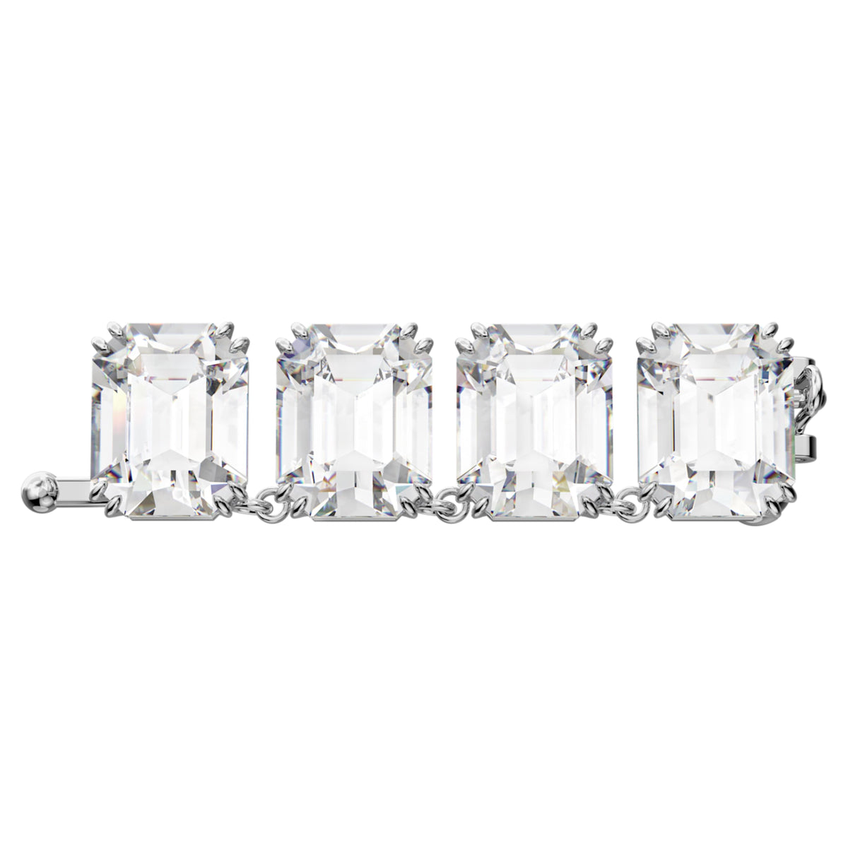 Swarovski Millenia extender Octagon cut, Pink, Rhodium plated