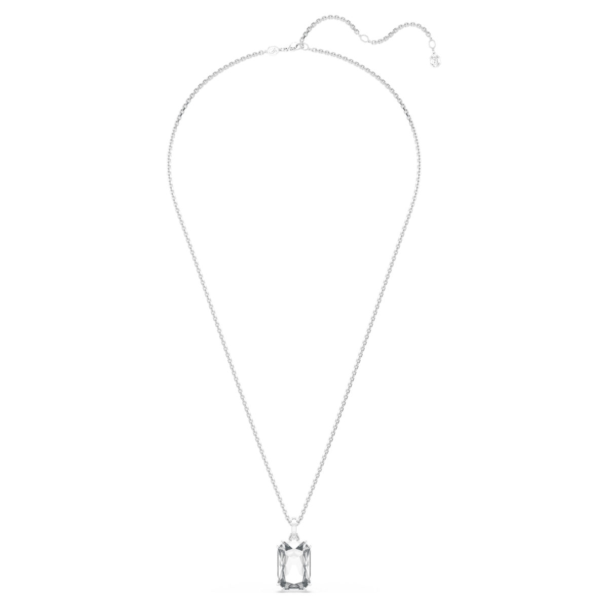 Swarovski Millenia pendant Octagon cut, White, Rhodium plated