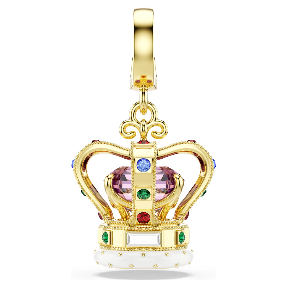 Swarovski Minions Crown charm Mixed cuts, Multicolored, 18K gold finish