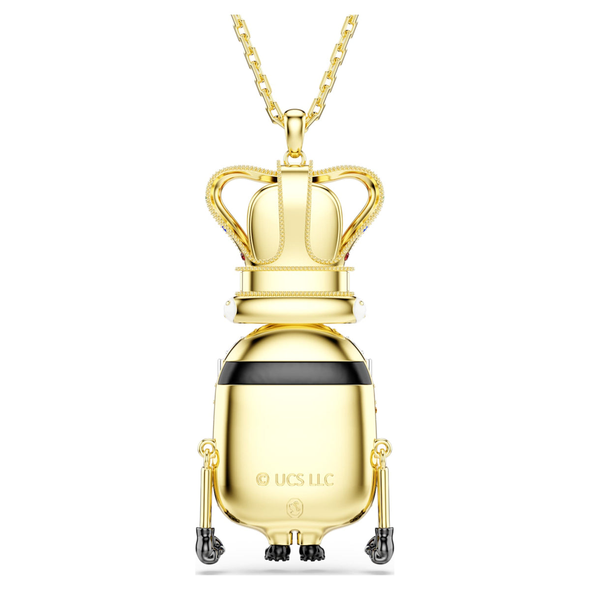 Swarovski Minions King Bob pendant Pavé, Multicolored, 18K gold finish