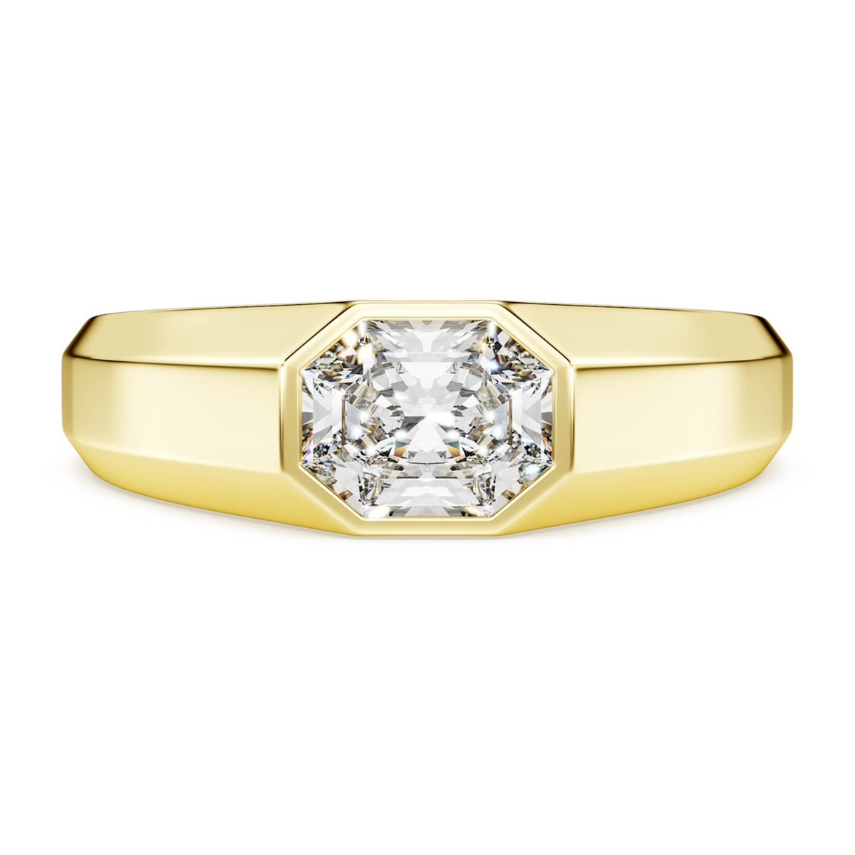 Swarovski Octagon band ring Lab-grown diamonds 1.0 ct tw, Octagon shape, 14K yellow gold