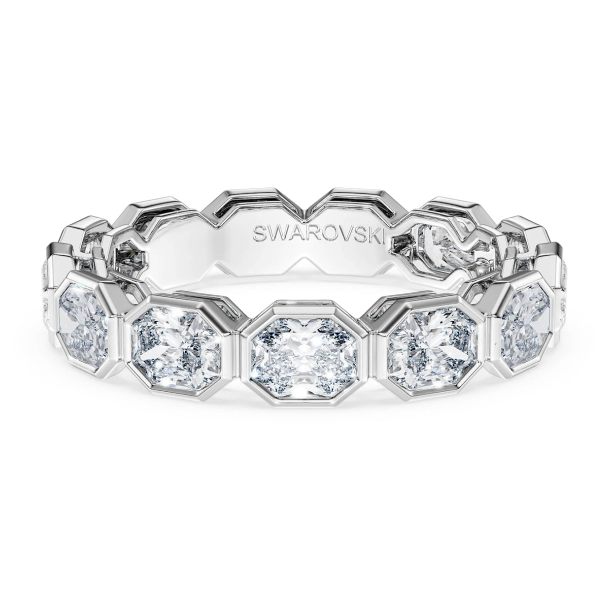 Swarovski Octagon band ring Lab-grown diamonds 2.4 ct tw, Octagon shape, 14K white gold