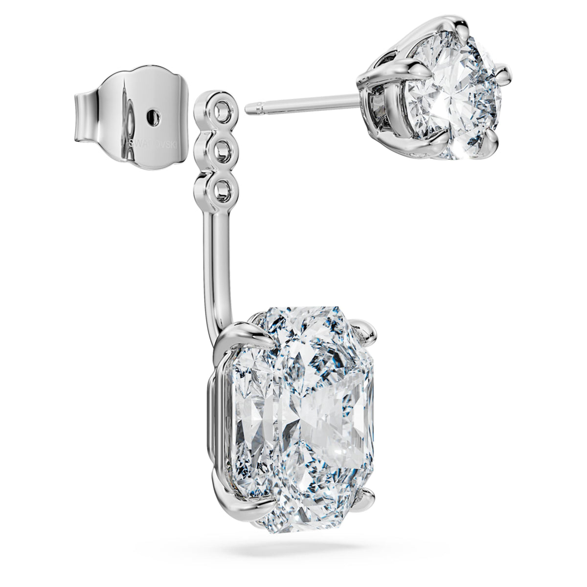 Swarovski Octagon earring jackets Lab-grown diamonds 9.65 ct tw, Mixed shapes, 18K white gold