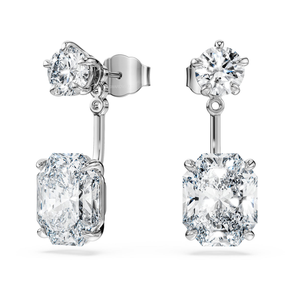 Swarovski Octagon earring jackets Lab-grown diamonds 9.65 ct tw, Mixed shapes, 18K white gold