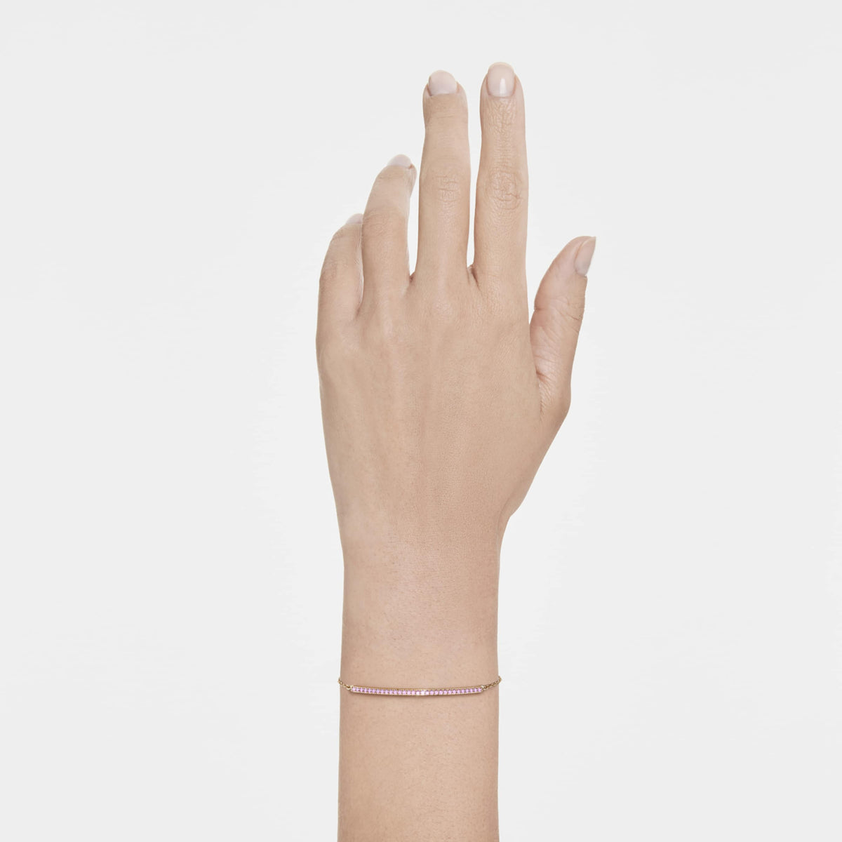 Swarovski Only bracelet with pink round-cut accents and an 18K rose gold finish