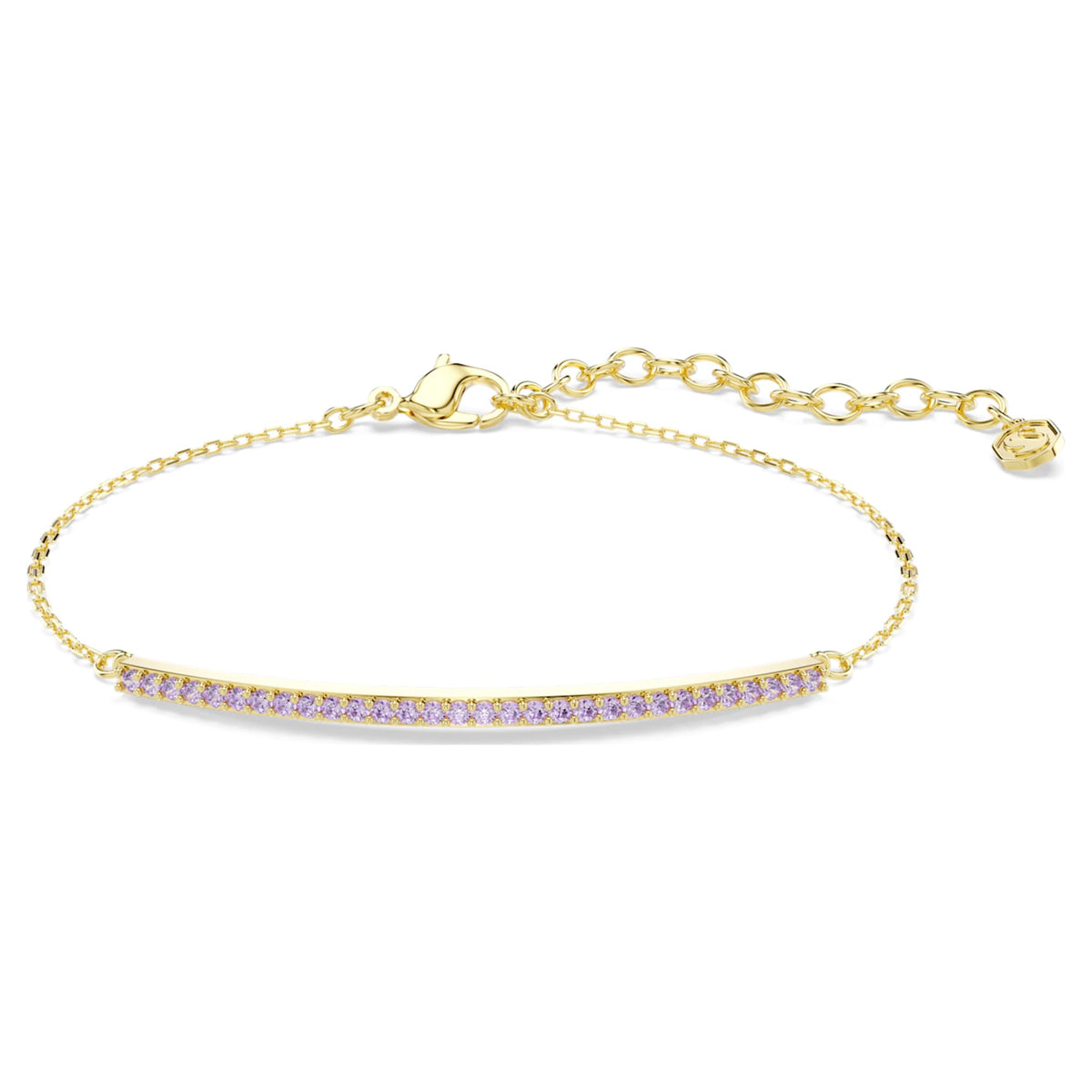 Swarovski Only bracelet with purple round-cut accents and an 18K gold finish