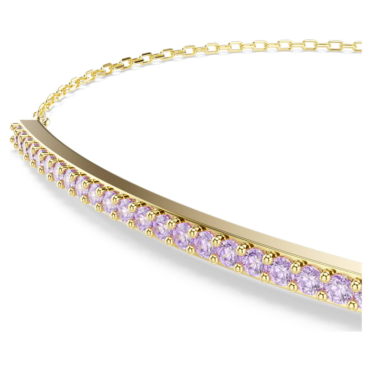 Swarovski Only bracelet with purple round-cut accents and an 18K gold finish