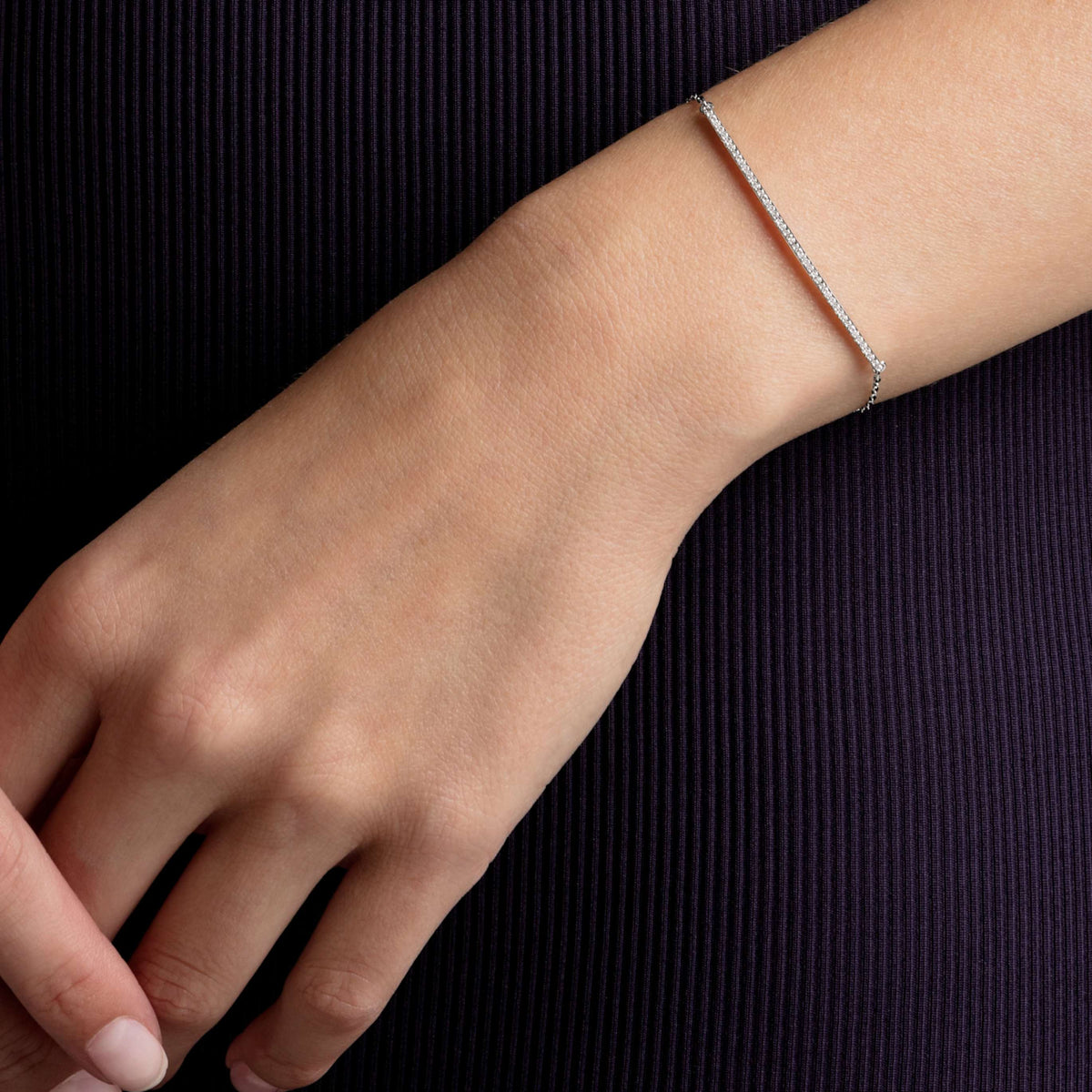Swarovski Only bracelet with pink round-cut accents and an 18K rose gold finish
