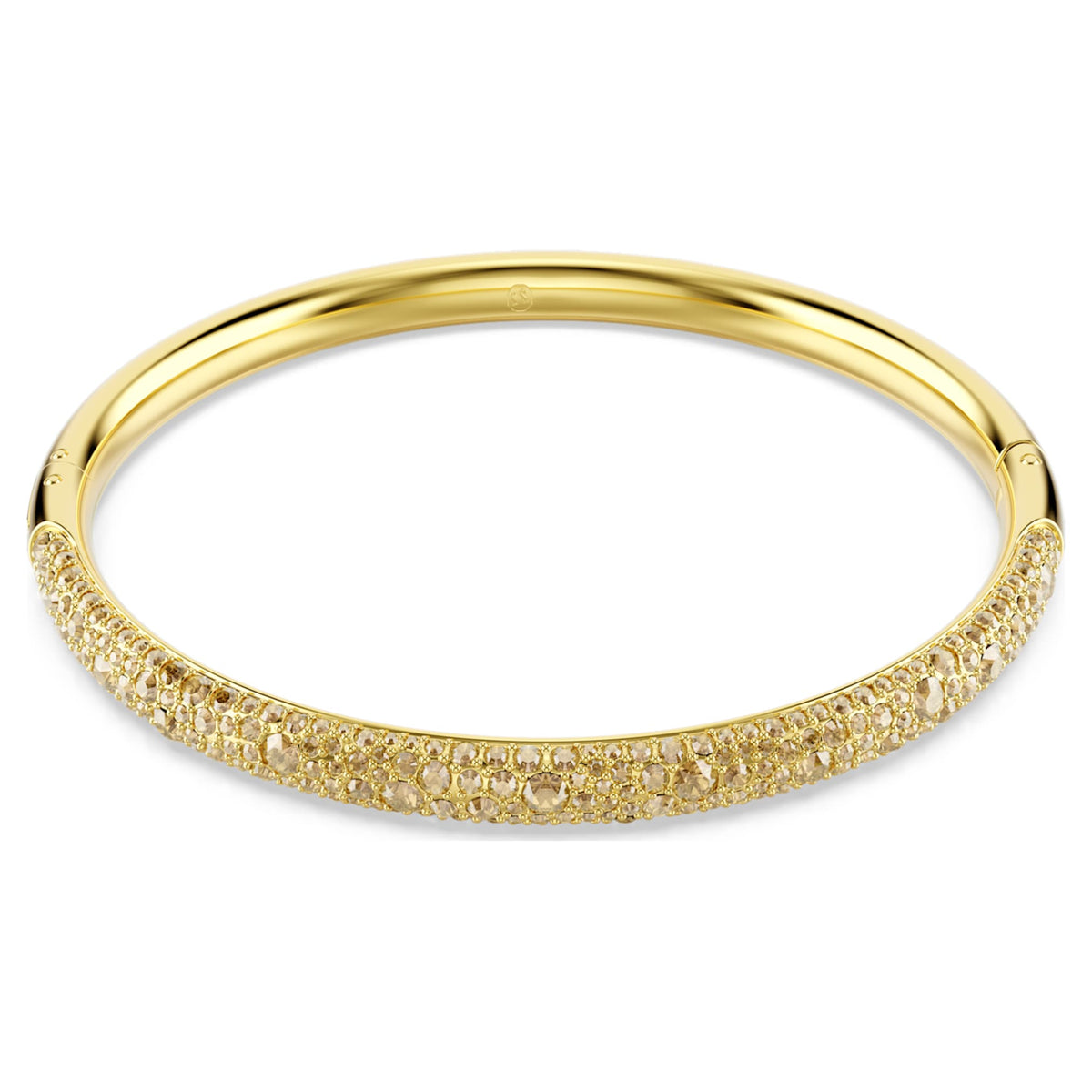 Swarovski Sublima bangle Snow pavé, Gold tone, 18K gold finish
