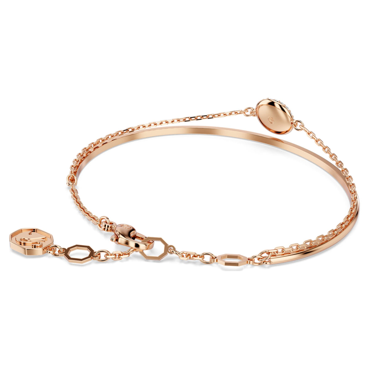 Swarovski Sublima bangle White, 18K rose gold finish