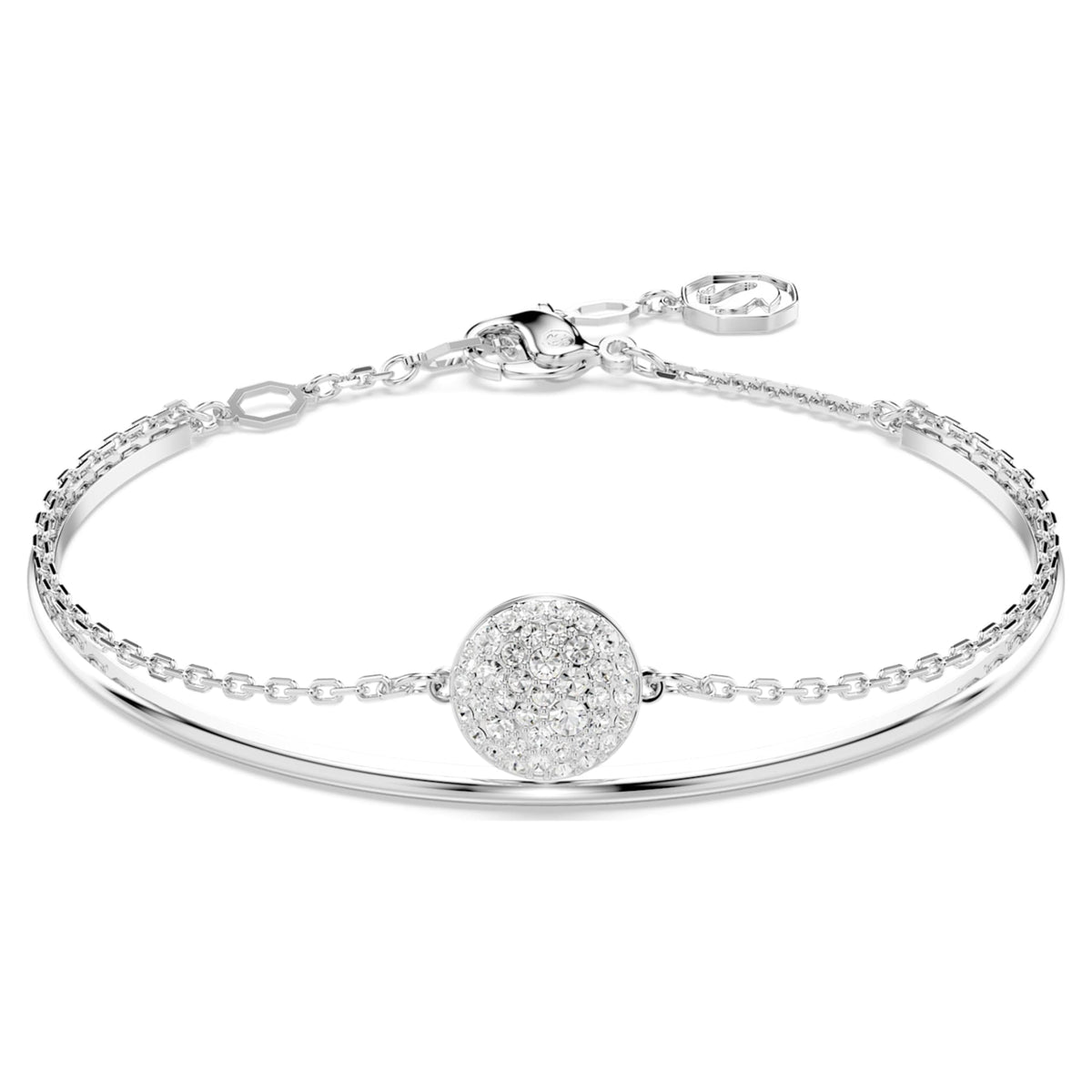 Swarovski Sublima bangle White, Rhodium plated