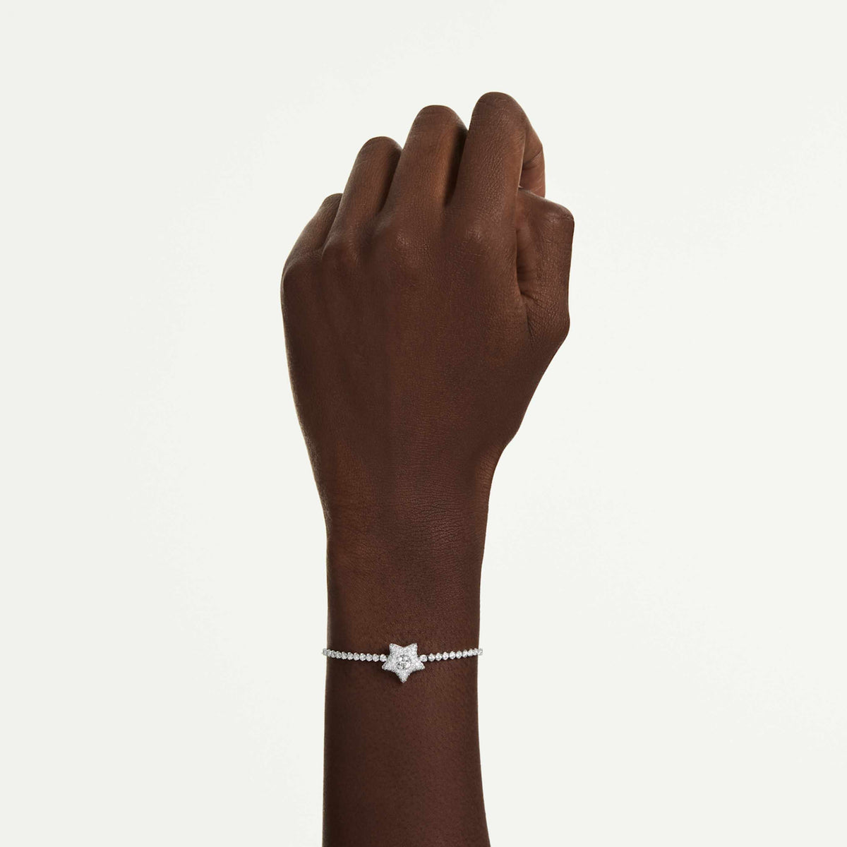 Swarovski Sublima bracelet Round cut, Star, Multicolored, 18K gold finish