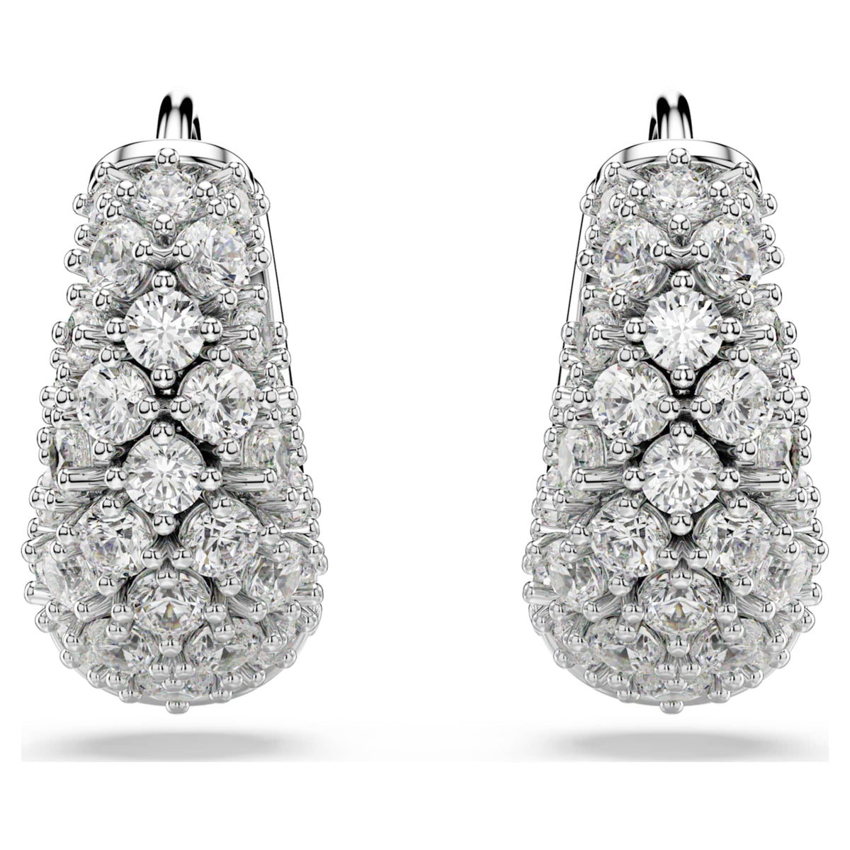 Swarovski Sublima earrings White, Rhodium plated
