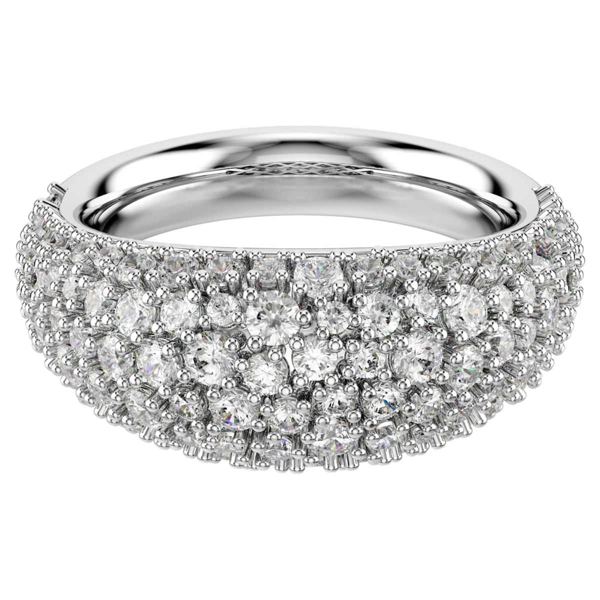 Swarovski Sublima ring White, Rhodium plated