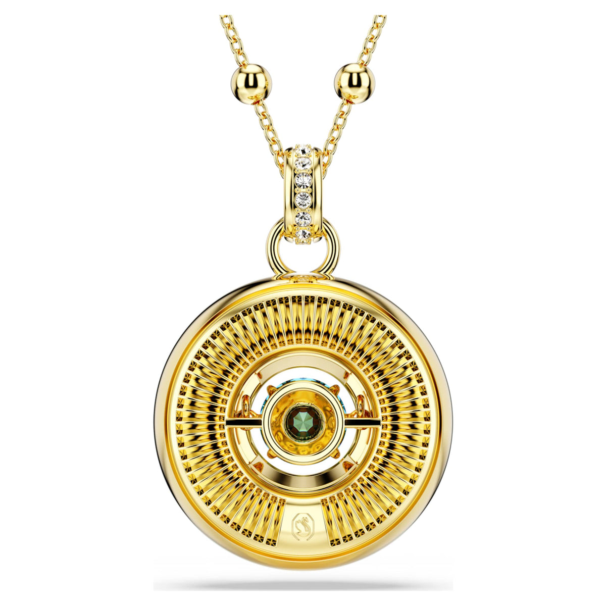Swarovski Symbolica pendant Evil eye, Medium, Multicolored, 18K gold finish