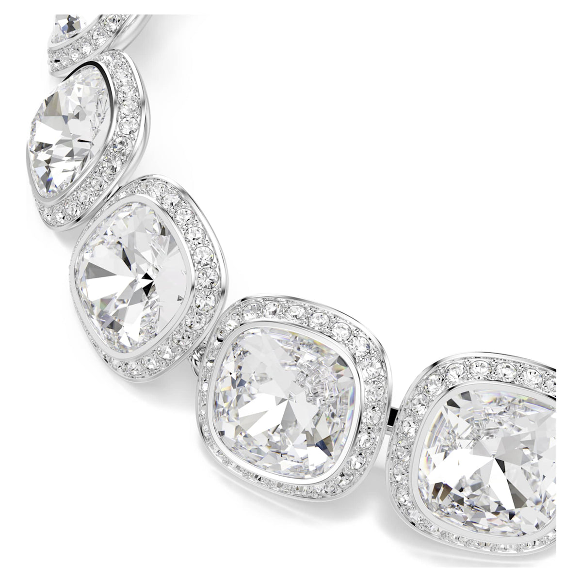 Swarovski Una Angelic bracelet with white cushion-cut accents and rhodium plating