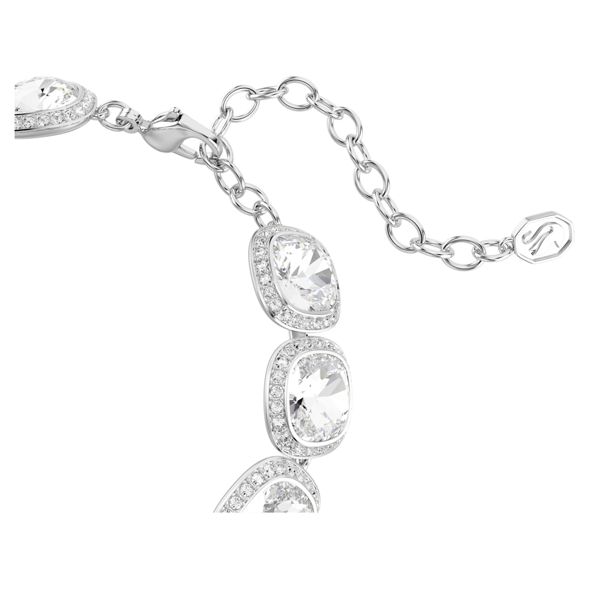 Swarovski Una Angelic bracelet with white cushion-cut accents and rhodium plating