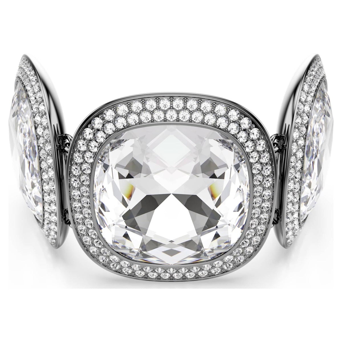Swarovski Una Angelic bracelet with white cushion-cut accents and ruthenium plating