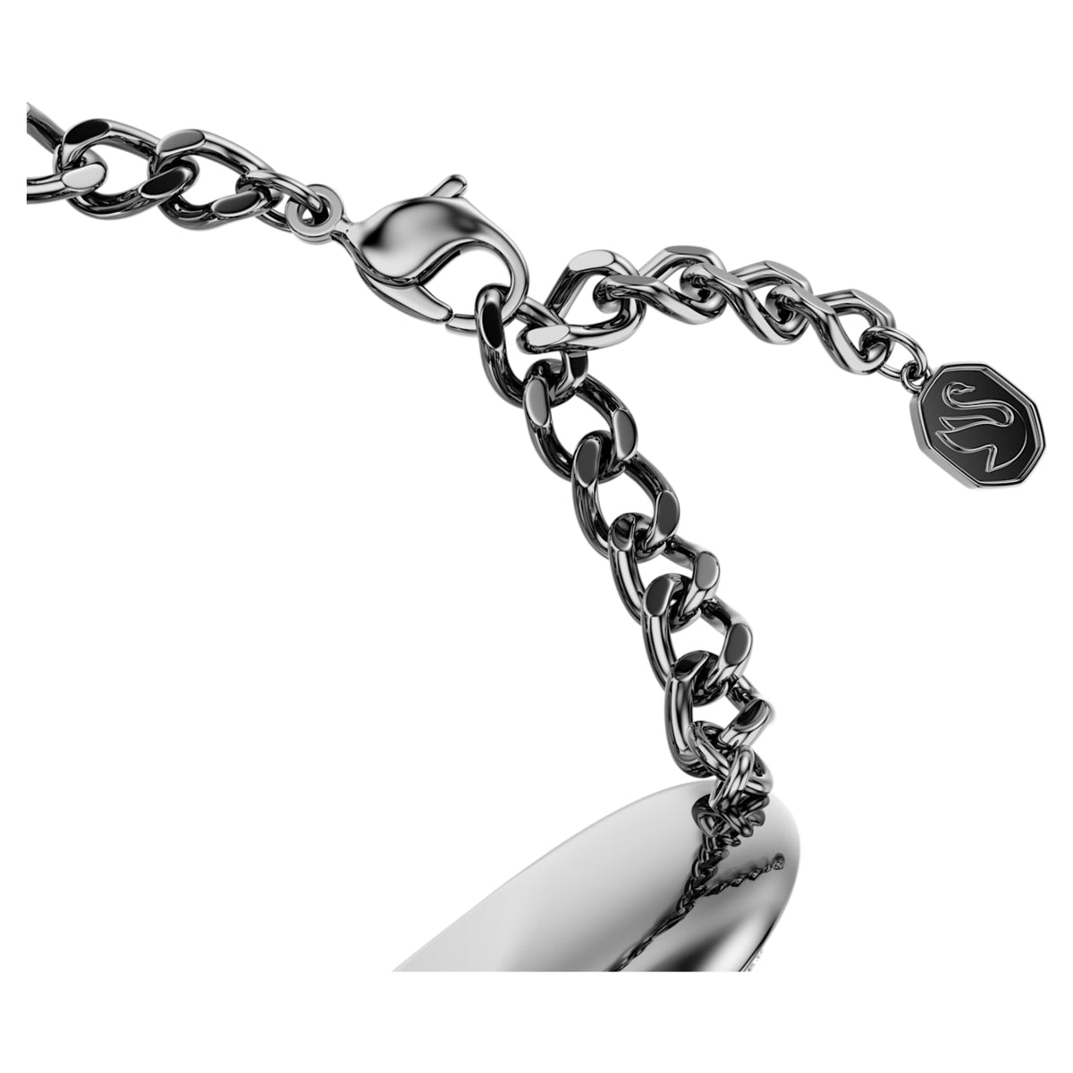 Swarovski Una Angelic bracelet with white cushion-cut accents and ruthenium plating
