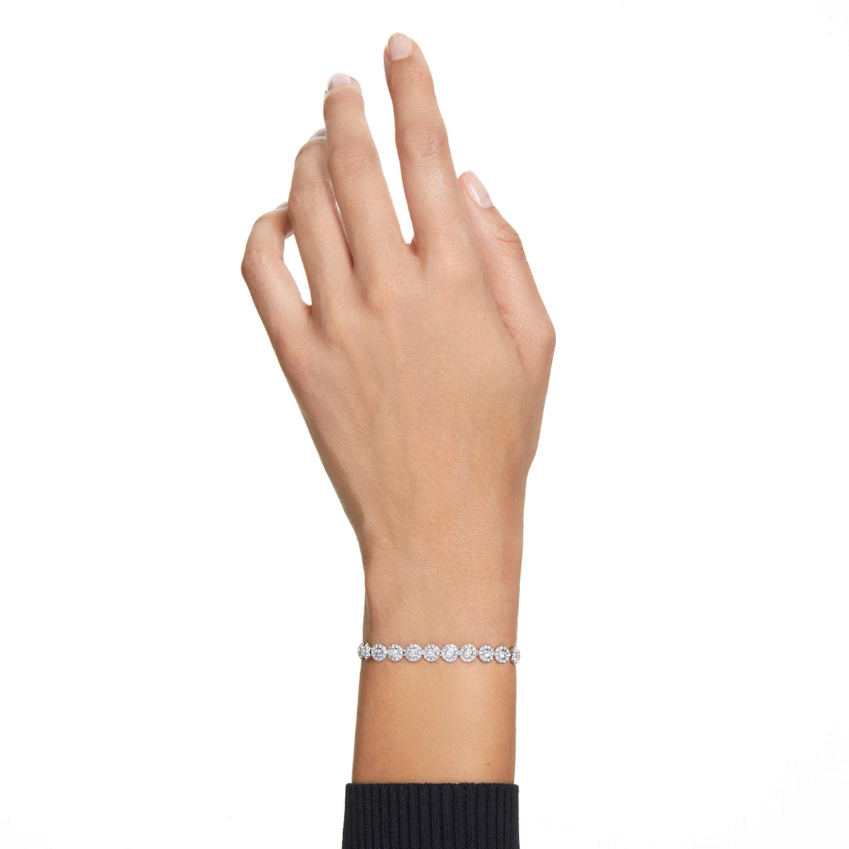 Swarovski Una Angelic bracelet with white round-cut accents and an 18K gold finish