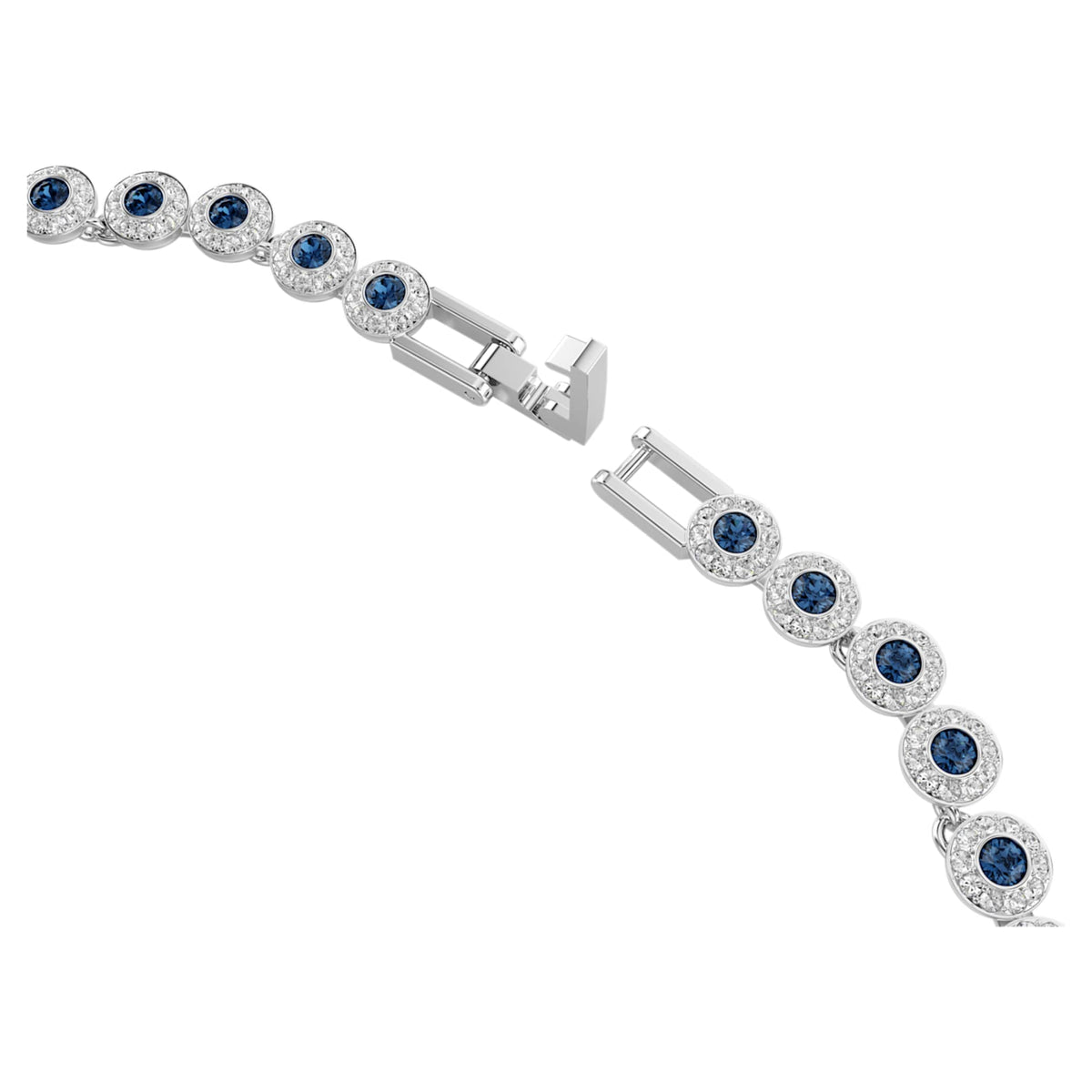 Swarovski Una Angelic necklace with blue round-cut accents and rhodium plating