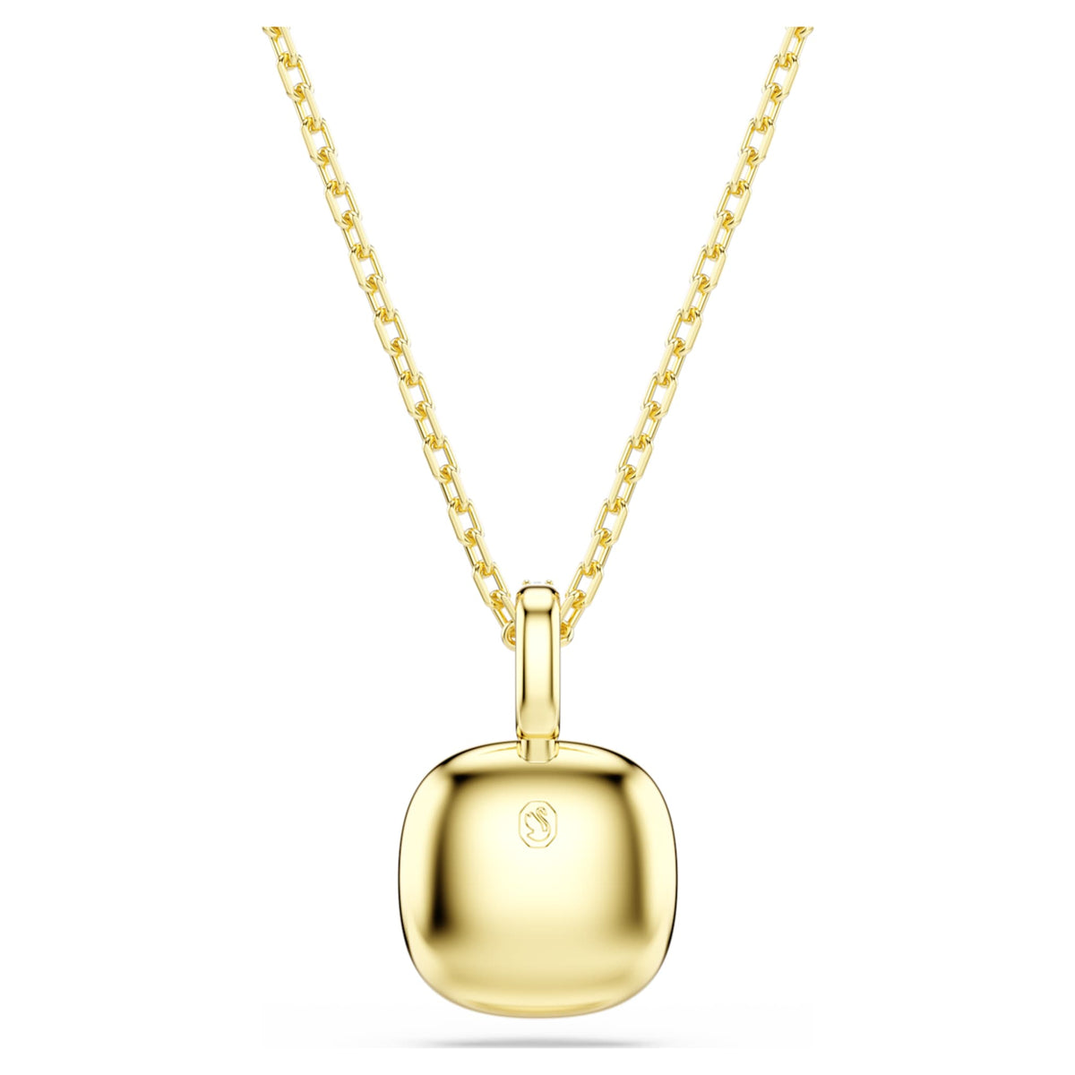 Swarovski Una Angelic pendant Cushion cut, White, 18K gold finish