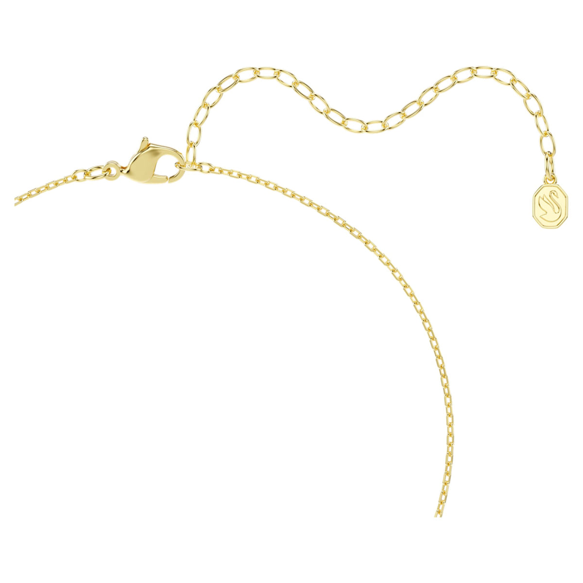 Swarovski Una Angelic pendant Cushion cut, White, 18K gold finish