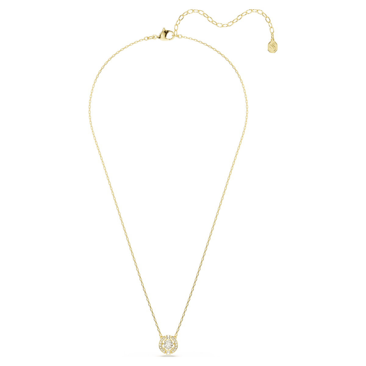 Swarovski Una Angelic pendant Mixed cuts, White, 18K gold finish