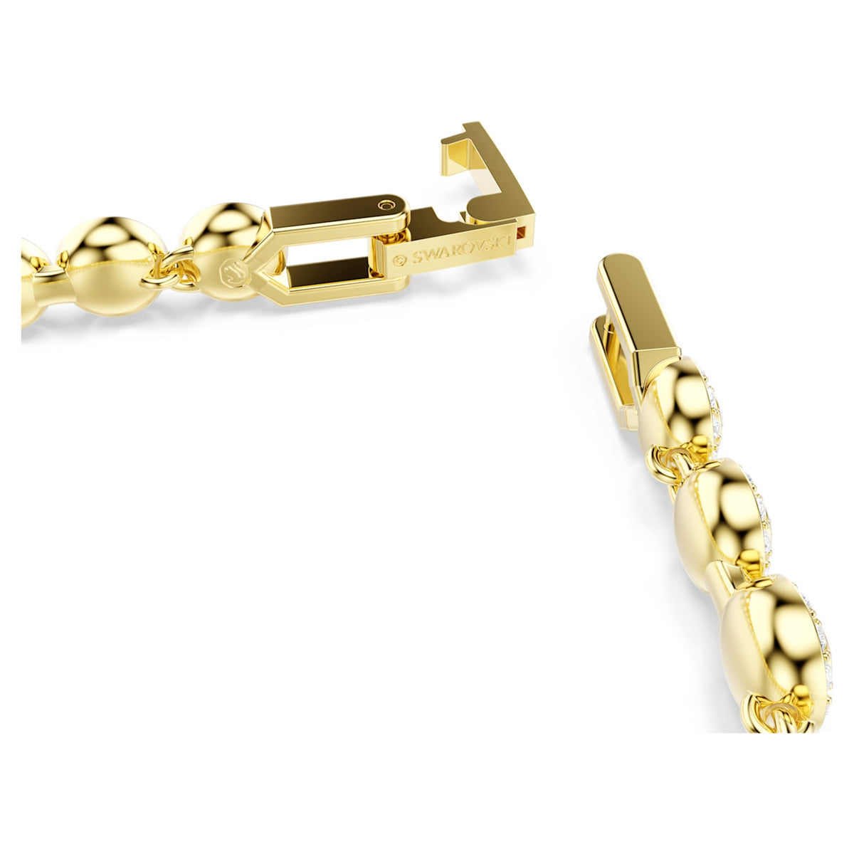 Swarovski Una Angelic set with white round-cut accents and an 18K gold finish