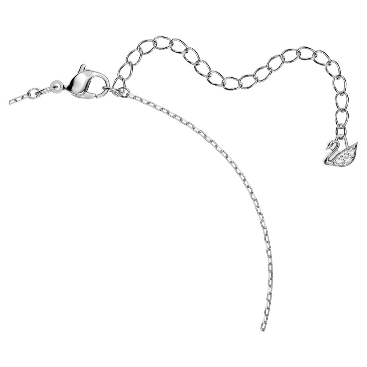 Swarovski Una necklace with white round-cut accents and rhodium plating