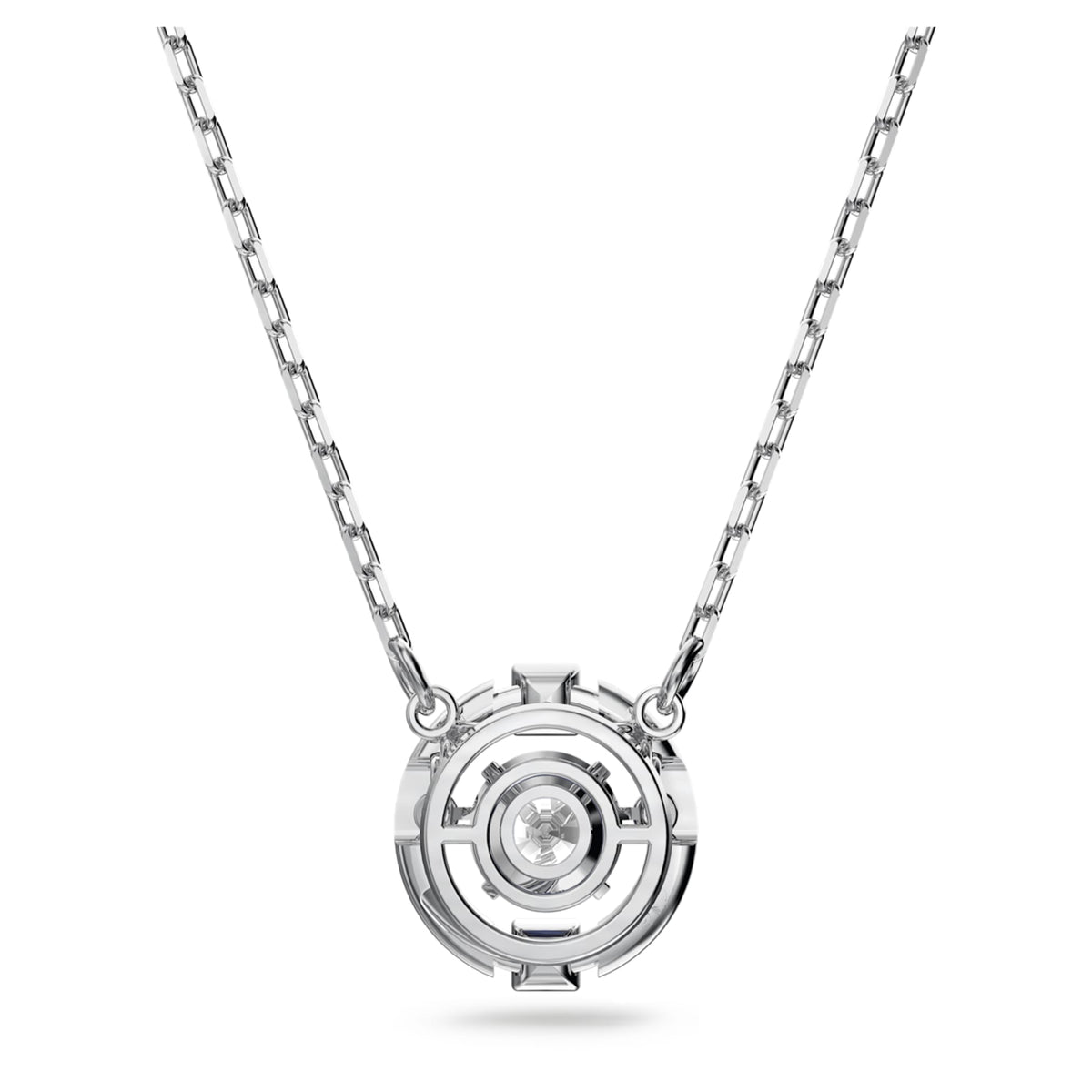 Swarovski Una necklace with white round-cut accents and rhodium plating