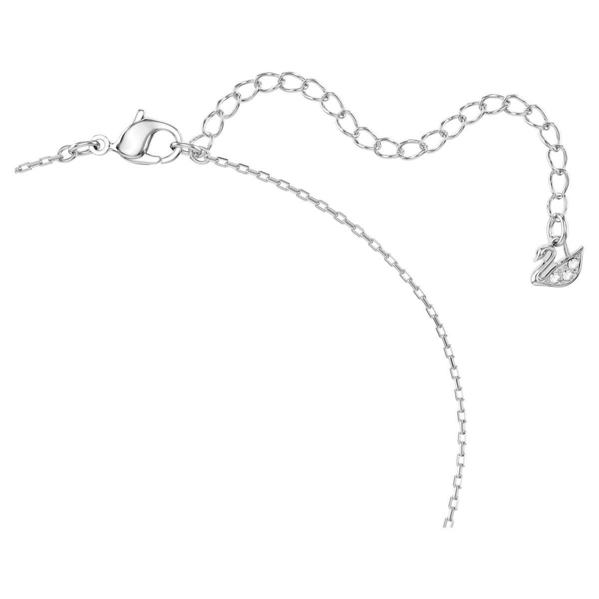 Swarovski Una set with blue round-cut accents and rhodium plating