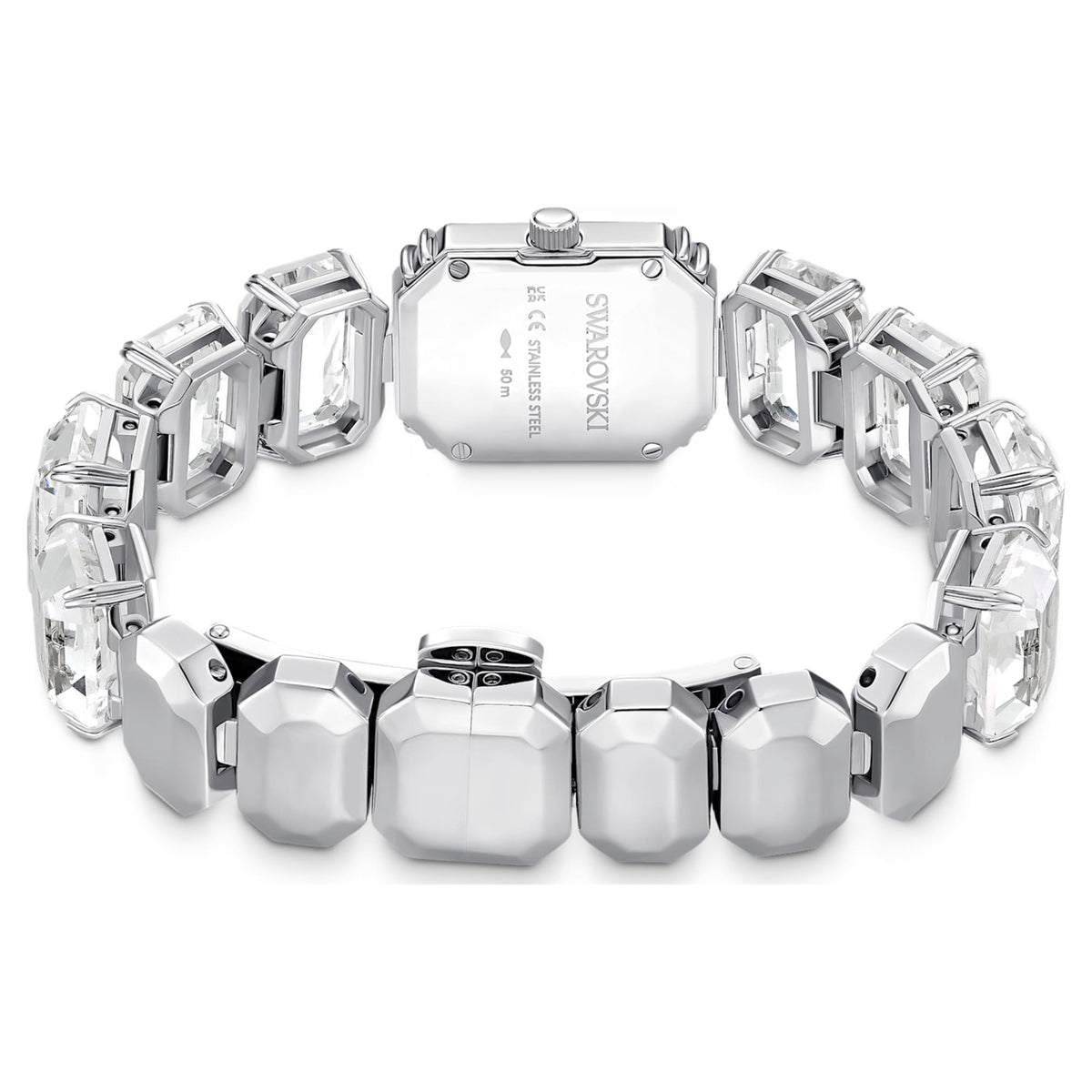 Swarovski Watch Octagon cut bracelet, White, Stainless steel